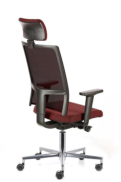 Office Chair EMAGRA TAU Red with Aluminium Cross Back page