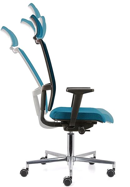 Office Chair EMAGRA TAU Blue with Aluminium Cross Features/technology
