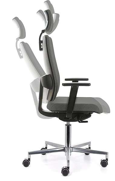 Kancelárska stolička EMAGRA BUTTERFLY sivá s hliníkovým krížom Vlastnosti/technológia