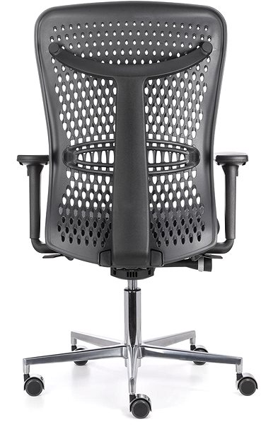 Kancelárska stolička EMAGRA ATHENA čierna s hliníkovým krížom Zadná strana