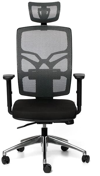 Kancelárska stolička EMAGRA X8 čierna s hliníkovým krížom Zadná strana