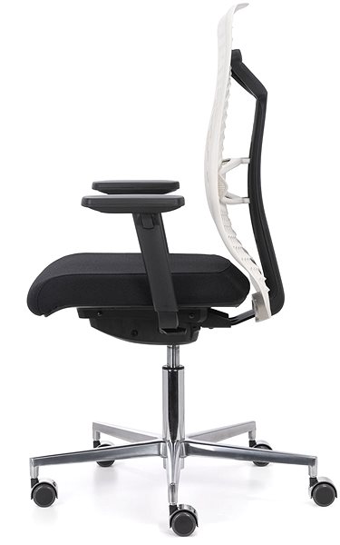Office Chair EMAGRA ATHENA IVORY Black Lateral view