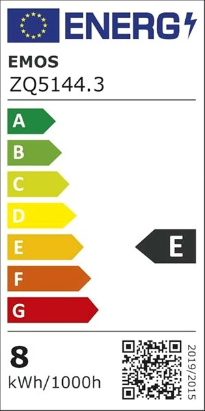 LED Bulb EMOS LED bulb True Light A60 7,2W E27 warm white, 3 pcs Energy label