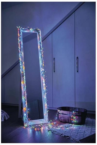 Svetelná reťaz EMOS LED vianočná reťaz – tradičná, 22,35 m, vonkajšia aj vnútorná, multicolor ...