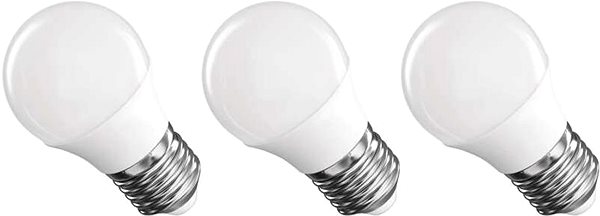 LED izzó EMOS Classic Mini Globe, E27, 4,2 W (40 W), 470 lm, meleg fehér, 3 db ...