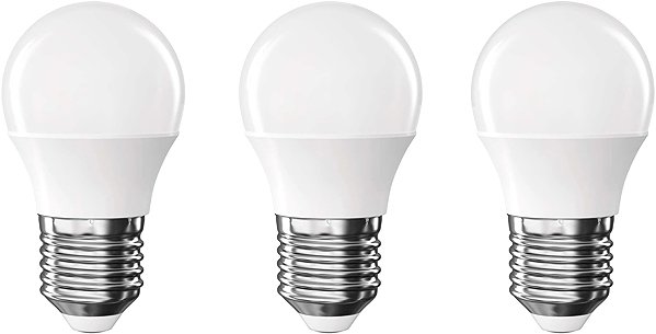 LED izzó EMOS Classic Mini Globe, E27, 4,2 W (40 W), 470 lm, meleg fehér, 3 db ...