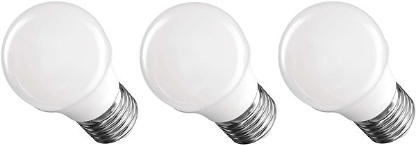LED izzó EMOS Classic Mini Globe, E27, 4,2 W (40 W), 470 lm, meleg fehér, 3 db ...