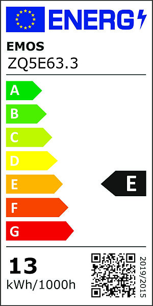LED-Birne EMOS Classic A60, E27, 13 W (100 W), 1521 lm, neutralweiß - 3er Pack Energielabel
