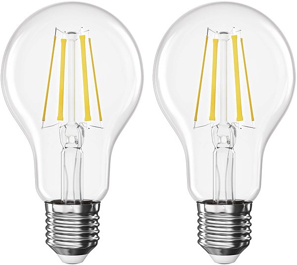 LED Bulb EMOS Filament A60 / E27 / 5,9 W (60 W) / 806 lm / warm white, 2 pcs ...