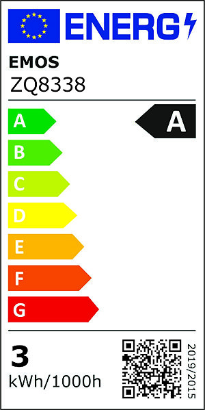 LED-Birne EMOS Classic MR16 A CLASS/ GU10 / 3 W (40 W) / 535 lm / neutralweiß Energielabel