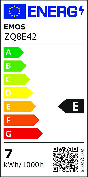 LED-Birne EMOS Classic MR16, GU10, 7 W (60 W), 806 lm, warmweiß Energielabel