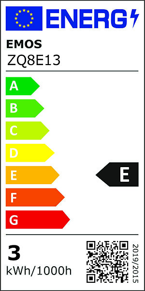 LED izzó EMOS Classic MR16 fehér, GU10, 3 W (32 W), 345 lm, semleges fehér Energia címke