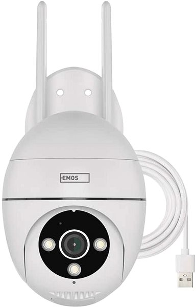 Überwachungskamera EMOS GoSmart IP-800 WASP Schwenkbare Außenkamera mit Wi-Fi, weiß ...
