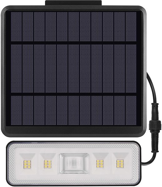 LED Reflector EMOS SUNNO solar, with motion sensor, 1300 lm, black, neutral white ...