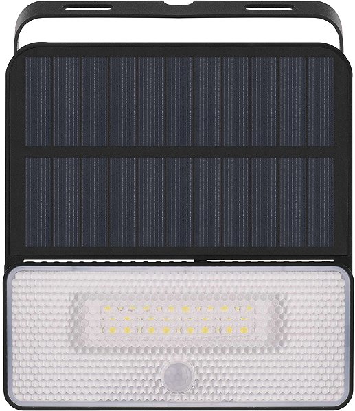 LED Reflector EMOS SOLO solar, with motion sensor, 1000 lm, black, neutral white ...