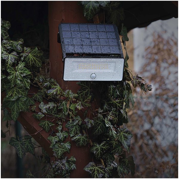 LED Reflector EMOS SOLO solar, with motion sensor, 1600 lm, black, neutral white ...