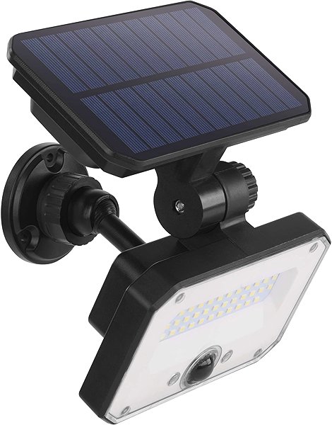LED Reflector EMOS SPILO solar, with motion sensor, 1500 lm, black, neutral white ...