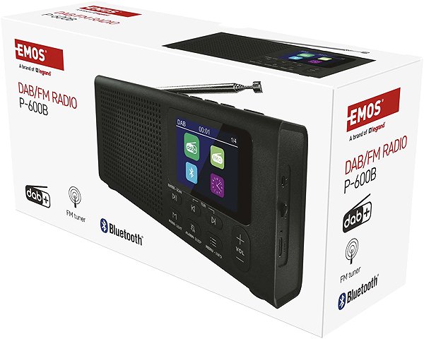 Radio EMOS tragbar mit Bluetooth, DAB / DAB+ / FM, schwarz ...