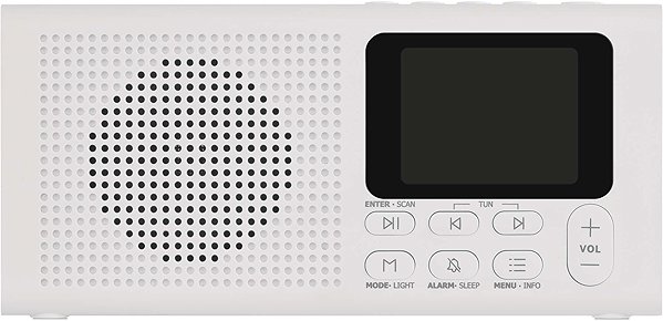 Radio EMOS tragbar mit Bluetooth, DAB / DAB+ / FM, weiß ...