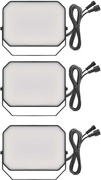 LED Reflector EMOS GoSmart outdoor, starter kit, 3 parts, 14 W, RGBIC dimmable, Wi-Fi ...