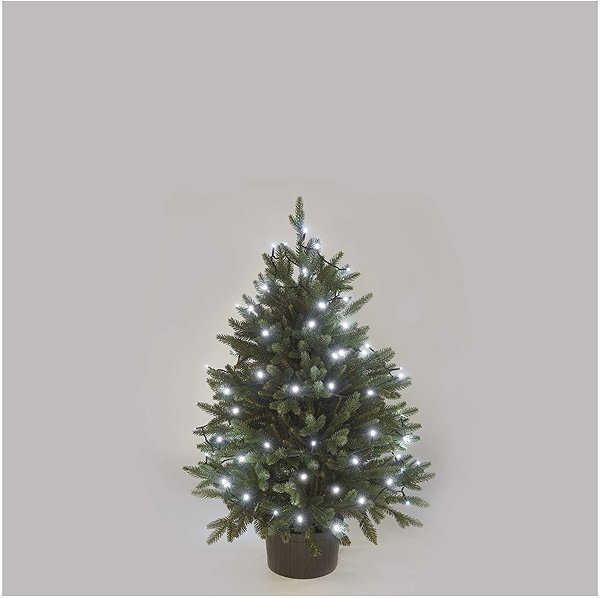 Lichterkette EMOS LED-Weihnachtskette, 4 m, für innen und außen, kaltweiß, Programme, Timer ...