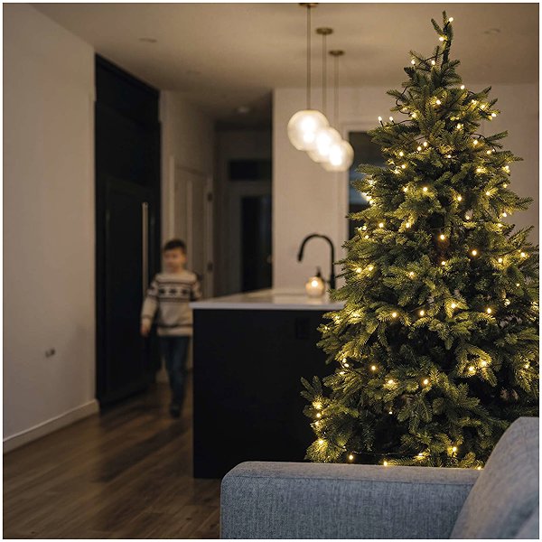 Lichterkette EMOS LED-Weihnachts-Cherry-Kette - Kugeln, 20 m, innen und außen, warmweiß, Programme, Timer ...