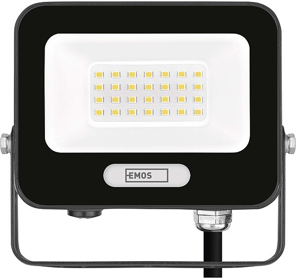 LED Reflector EMOS GLARO 20 W, black, IP65, 2000 lm, neutral white ...
