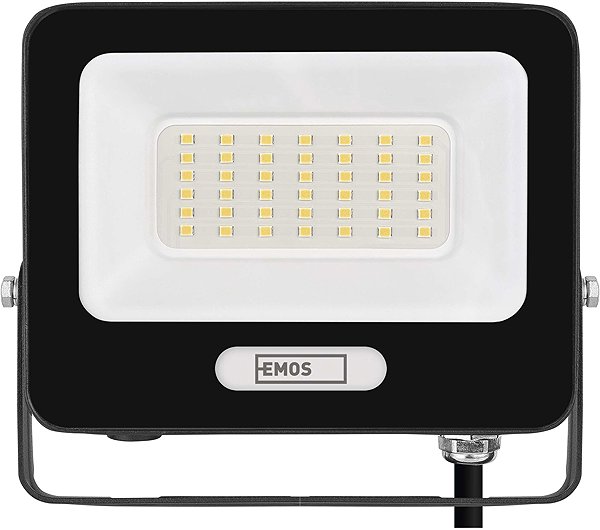 LED Reflector EMOS GLARO 30 W, black, IP65, 3000 lm, neutral white ...