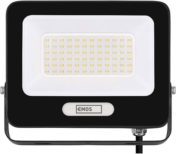 LED Reflector EMOS GLARO 50 W, black, IP65, 5000 lm, neutral white ...