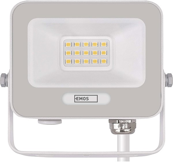 LED Reflector EMOS GLARO 10 W, white, IP65, 1000 lm, neutral white ...