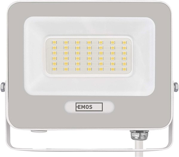 LED Reflector EMOS GLARO 30 W, white, IP65, 3000 lm, neutral white ...