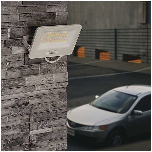 LED Reflector EMOS GLARO 50 W, white, IP65, 5000 lm, neutral white ...