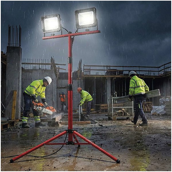 LED Reflector EMOS ELION, 2×50W + Tripod, Red, Neutral White ...