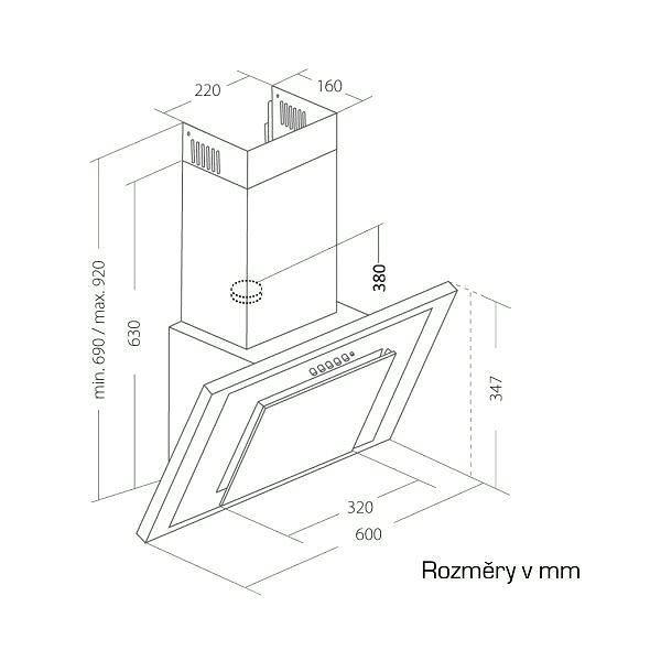 Extractor Hood CATA EMPIRE KD 329060 Technical draft