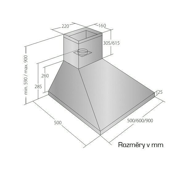 Extractor Hood CATA EMPIRE KD 317060 Technical draft