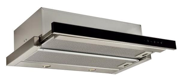 Extractor Hood CATA EMPIRE VD 206060 Black Glass Lateral view