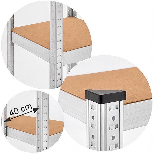 Shelving Unit EMPT 5-Tier Metal Shelving Unit 180 × 40 × 40 cm ...