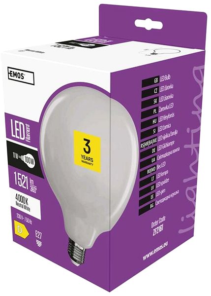 LED-Birne EMOS LED Birne Filament G125 11 Watt E27 - neutralweiß ...