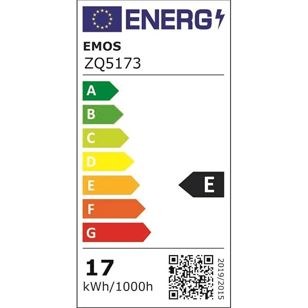 LED izzó EMOS LED izzó Classic A67 17W E27 meleg fehér Energia címke