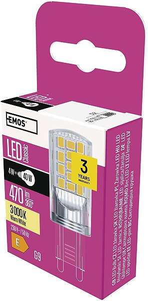 LED-Glühbirne EMOS Led-Birne Classic JC 4W G9 warmweiß .