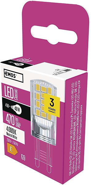 LED izzó Emos LED izzó Classic JC 4 W G9 természetes fehér ...