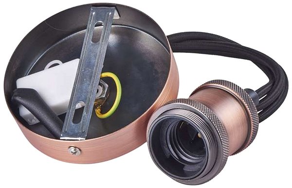Ceiling Light EMOS Hanging Socket for Lamp E27, Copper Features/technology