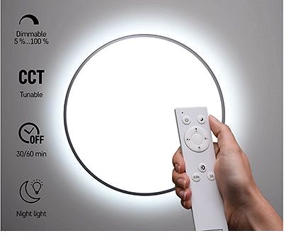 Ceiling Light EMOS LED Ceiling and Wall Lamp with Remote Control 24W, Dimmable Features/technology