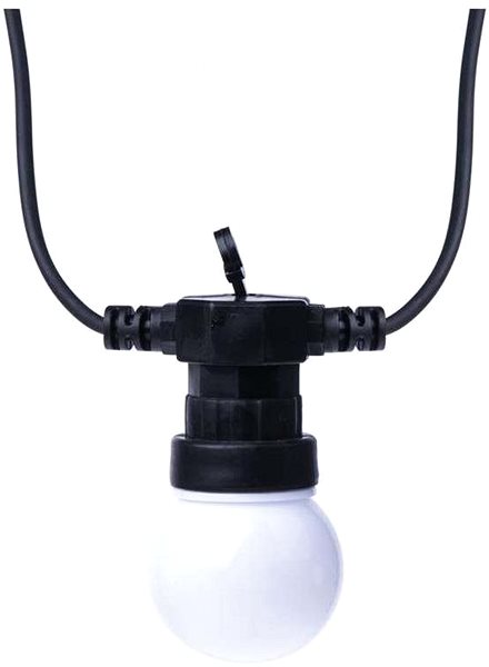 Svetelná reťaz EMOS LED svetelná reťaz – 10× párty žiarovky mliečne, 5 m, vonkajšia aj vnútorná, teplá biela Vlastnosti/technológia