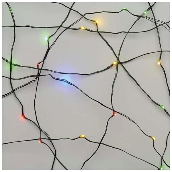 Svetelná reťaz EMOS LED vianočná nano reťaz zelená, 7,5 m, vonkajšia aj vnútorná, multicolor, časovač Vlastnosti/technológia