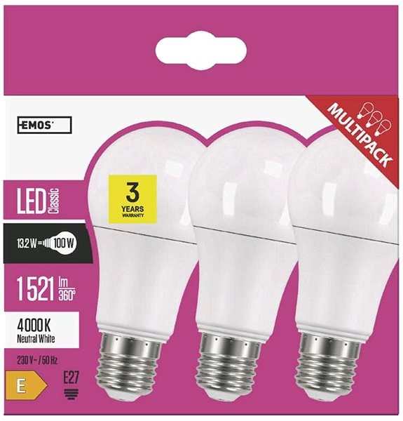 LED Bulb EMOS LED Bulb Classic A60 14W E27 Neutral White Features/technology