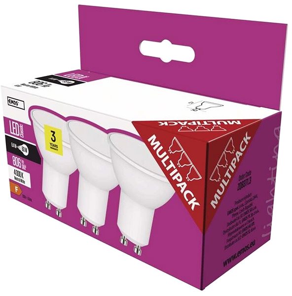 LED Bulb EMOS LED Bulb Classic MR16 9W GU10 Neutral White Packaging/box