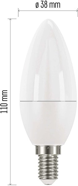 LED-Birne EMOS LED-Lampe Classic Candle 8W E14 Neutralweiß Energielabel