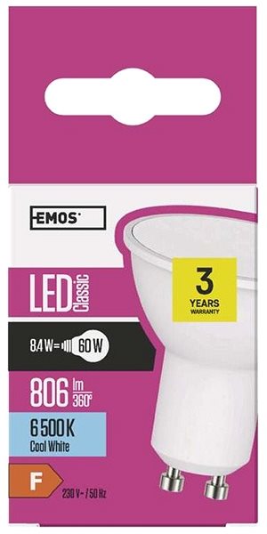LED-Birne EMOS LED Birne Classic MR16 9 Watt GU10 kaltweiß Mermale/Technologie