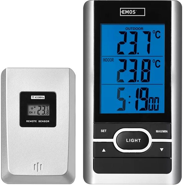 Időjárás állomás EMOS Digitális vezeték nélküli hőmérő E0107 ...